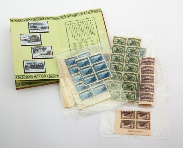 Canadian Group of Mostly Mint Stampes and Four Books of Chinese Stamps