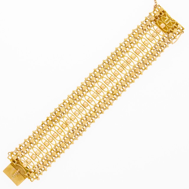 Wide Gold Bracelet