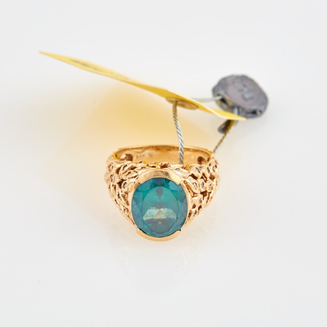 Diamond and Stone Ring, 14K 6 dwt. all