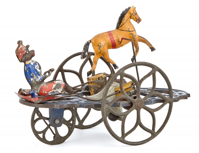 Monkey and Horse on Cast Iron Bell Platform