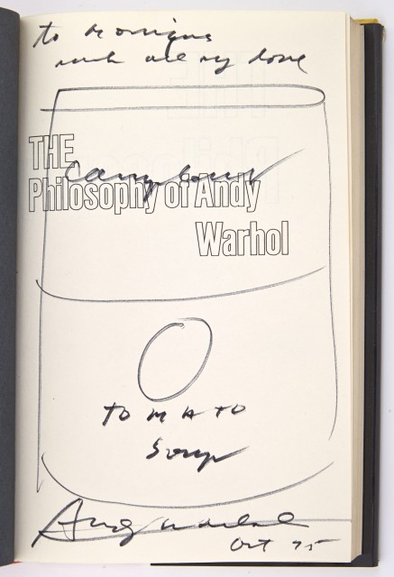 WARHOL, ANDY  The Philosophy of Andy Warhol (From A to B and Back Again)