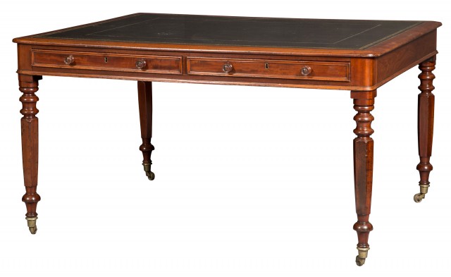 19th Century English Mahogany Writing Table