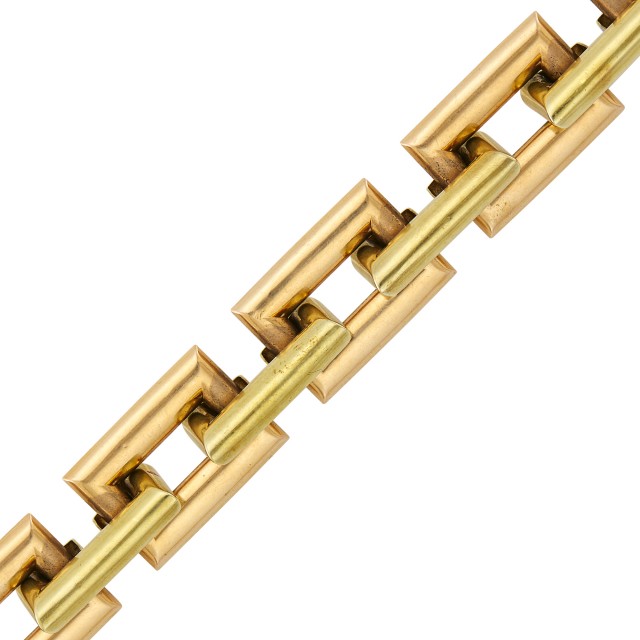 Two-Color Gold Link Bracelet