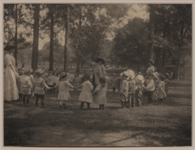 BOUGHTON, ALICE (1865-1943)  Teachers and kindergarten students,