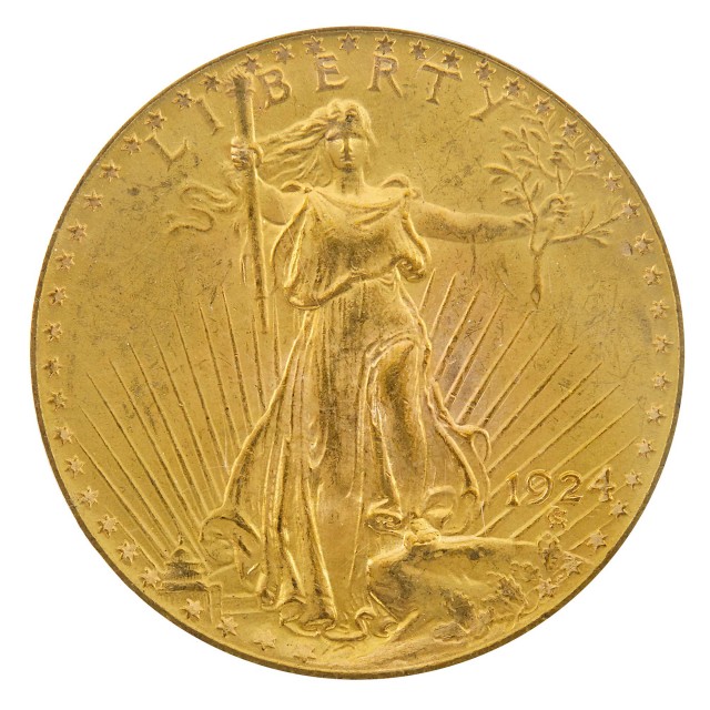 United States 1924 $20 St. Gaudens PCGS MS64