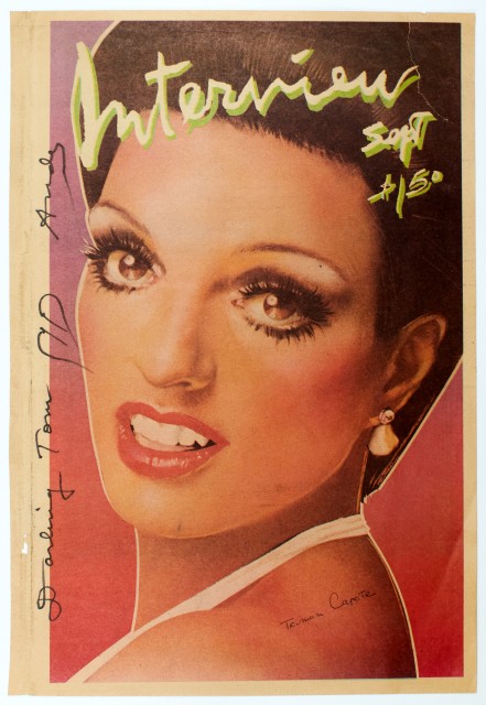 Andy Warhol and Truman Capote  Signed Interview cover.