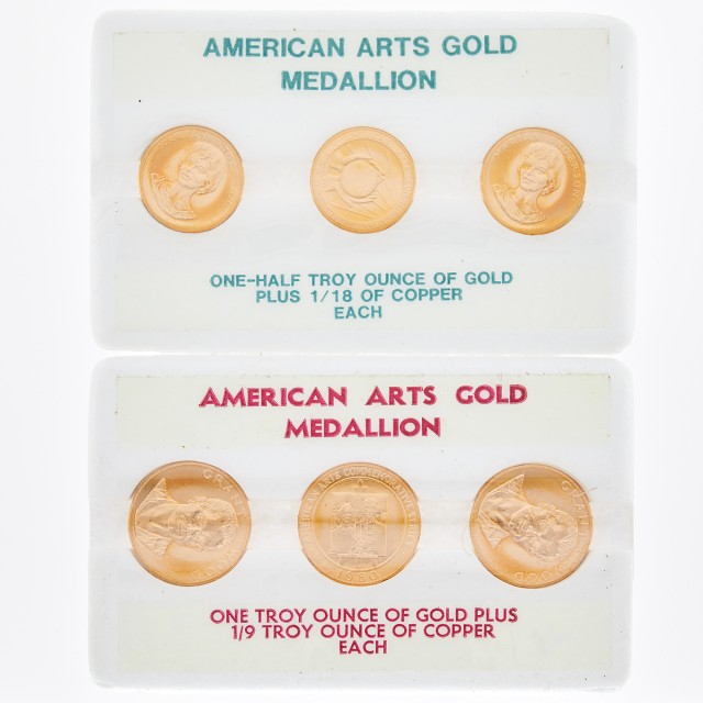 United States American Arts Gold Medallions