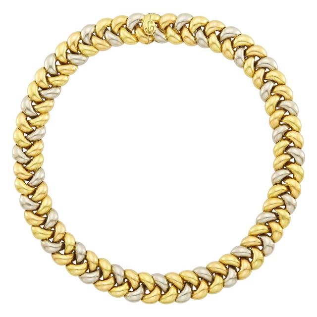 Poiray Tricolor Gold Necklace, France