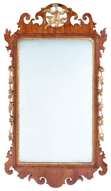 Chippendale Parcel Gilt Mahogany Mirror