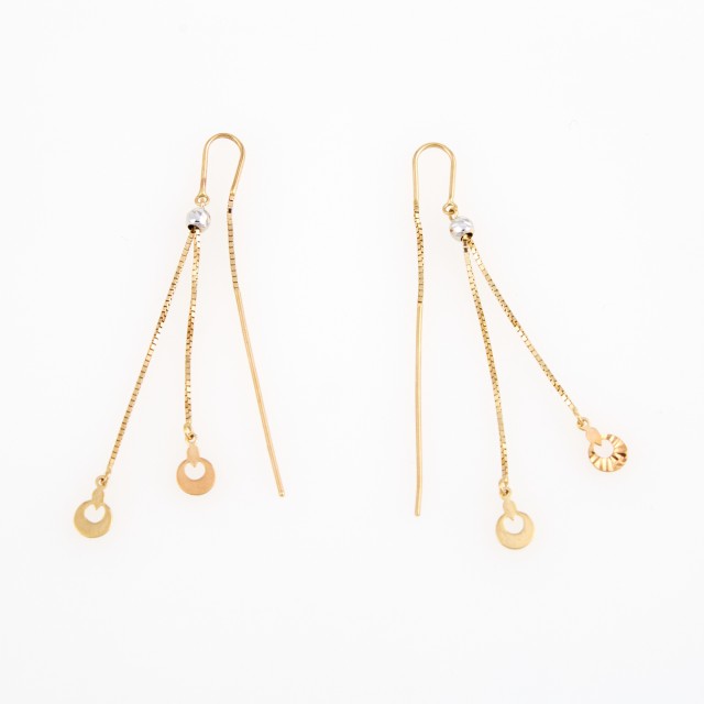 Two Gold Earrings, 14K 1 dwt.