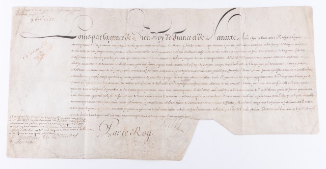 LOUIS XIV, King of France  Signed appointment of Richard Gaya on vellum.