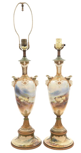 Pair of English Porcelain Vases