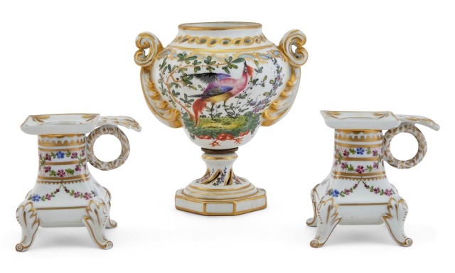 Pair of Dresden Porcelain Candlesticks