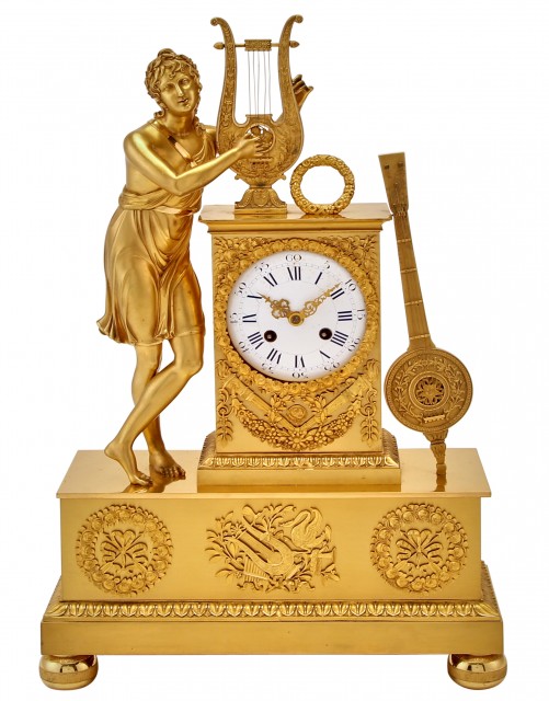 Empire Gilt-Bronze Mantel Clock