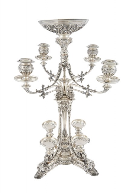 Victorian Sterling Silver Candelabrum Centerpiece