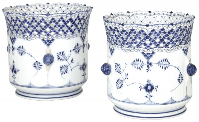 Pair of Royal Copenhagen Porcelain Jardinières