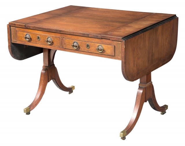 Regency Inlaid Rosewood Games Table