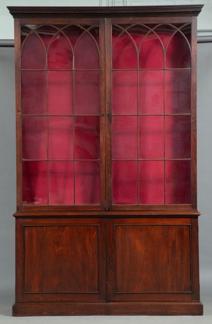 George III Mahogany Bookcase Cabinet
