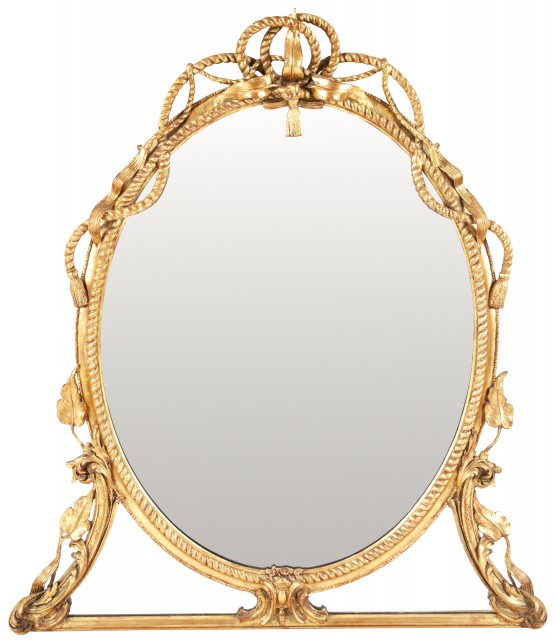 Victorian Style Giltwood Overmantel Mirror