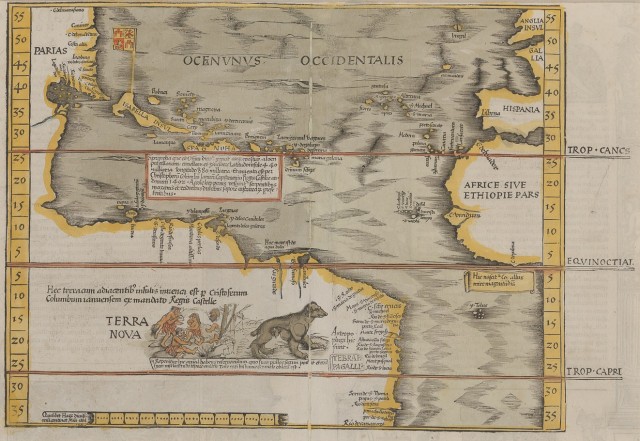 FRIES, LORENZ  Oceani Occidentalis Seu Terrae Novae Tabula