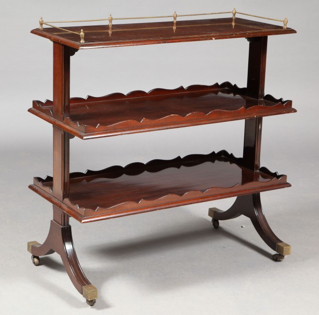 Regency Style Mahogany Three-Tier Étagère