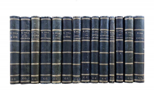 ZOLA, ÉMILE  Group of 14 volumes, approximately eight in first edition, some later printings.
