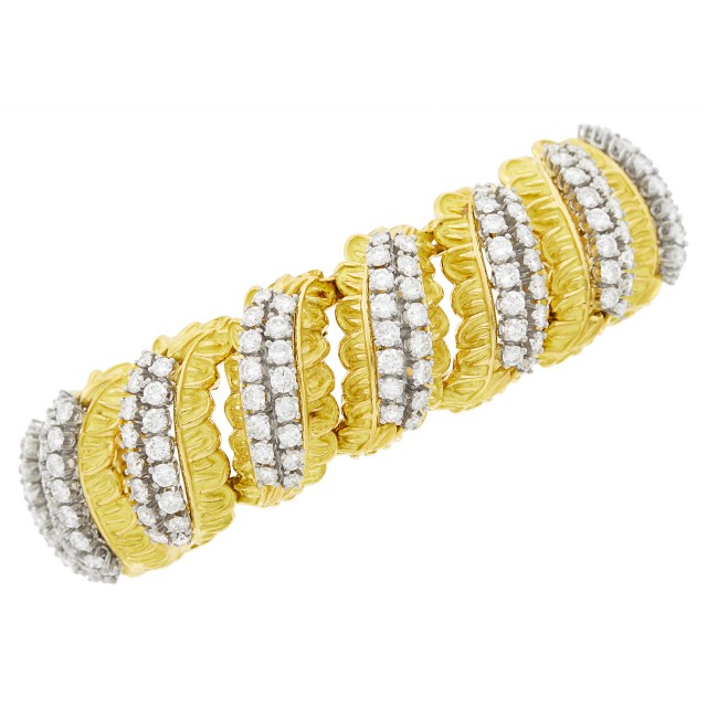 Gold, Platinum and Diamond Bracelet, France