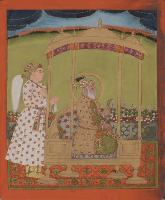 Framed Indian Gouache on Paper Miniature Painting