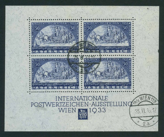 Austria 1933 WIPA Souvenir Sheet B111