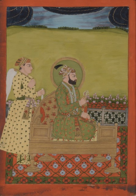 Framed Indian Gouache on Paper Miniature Painting