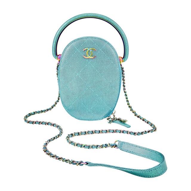 Chanel Grained Iridescent Metallic Lambskin Camera Case