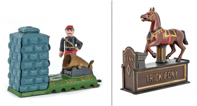 Reproductions of Trick Horse and Artillery Bank
