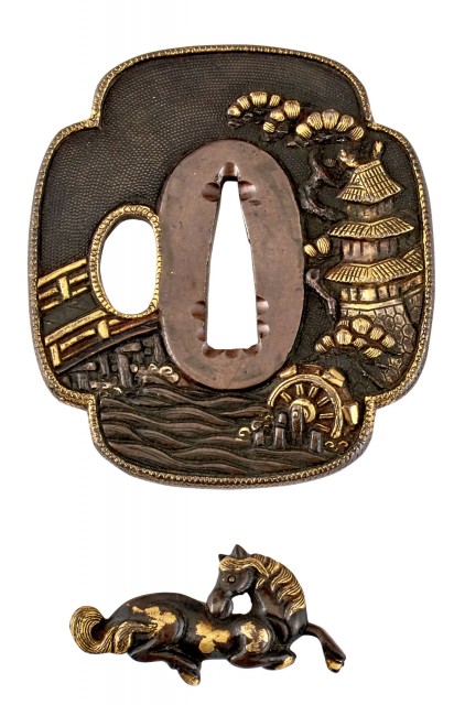 A Japanese Mixed-Metal Grouping of Sword Accessories