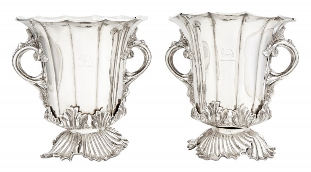 Pair of Victorian Silver Plated Wine Coolers