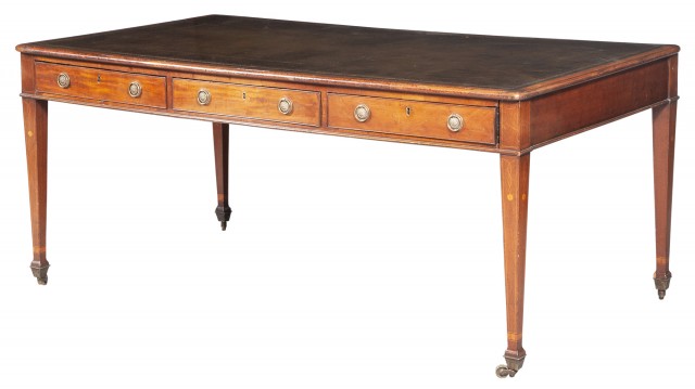 George III Inlaid Mahogany Writing Table