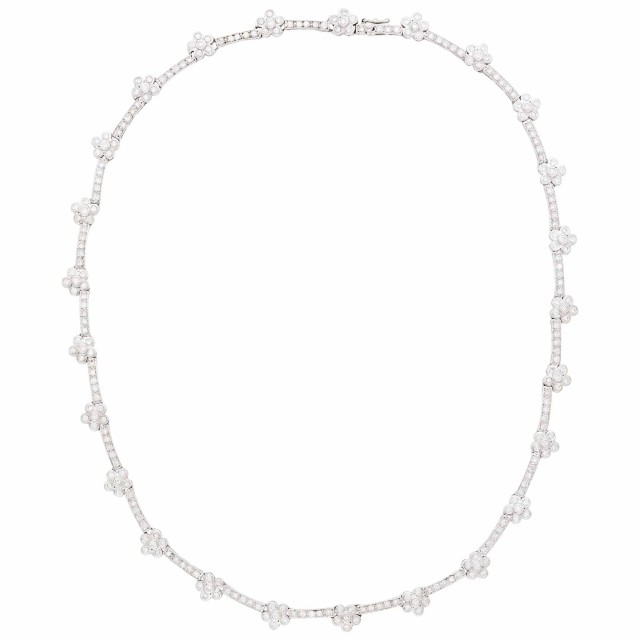 White Gold and Diamond Necklace