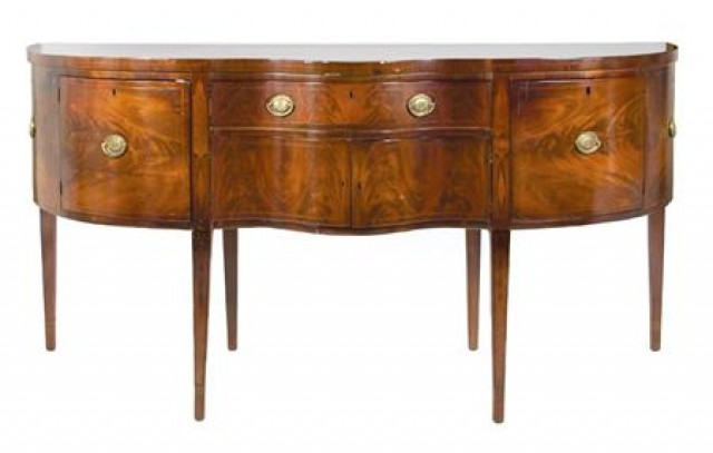 Federal Inlaid Mahogany Serpentine Front Sideboard