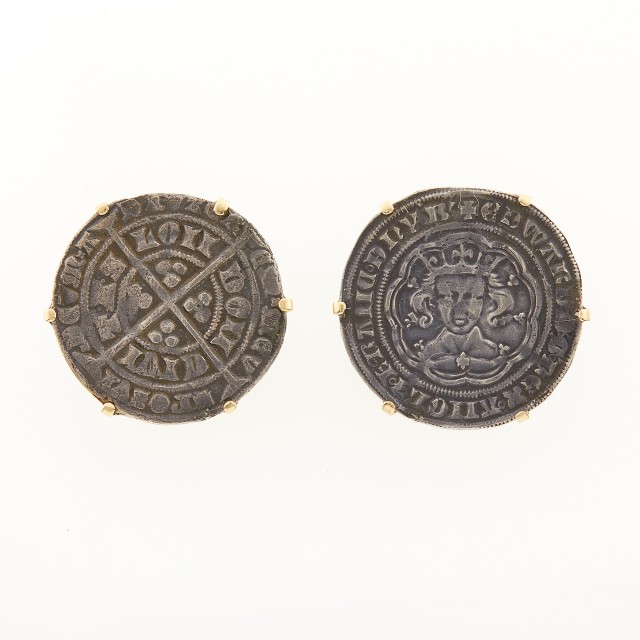 Great Britain Pair of Coin Earrings