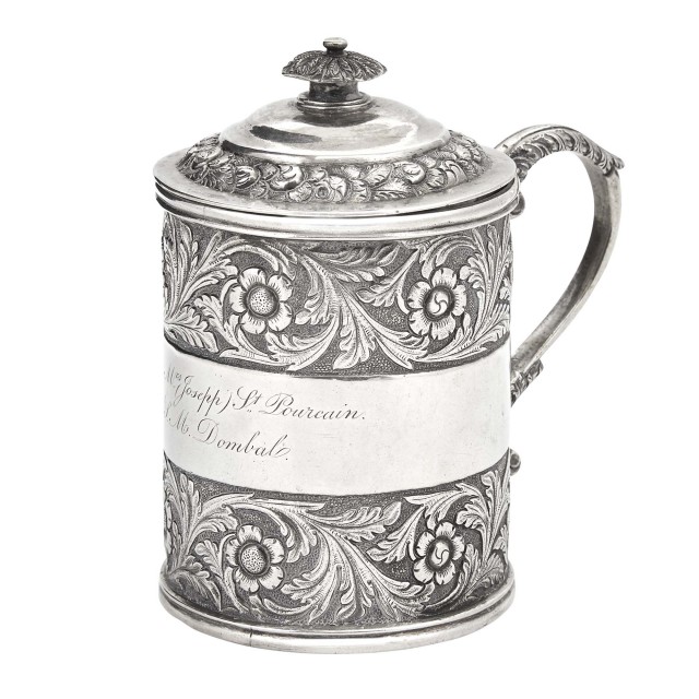 Indian Colonial Silver Covered Cup