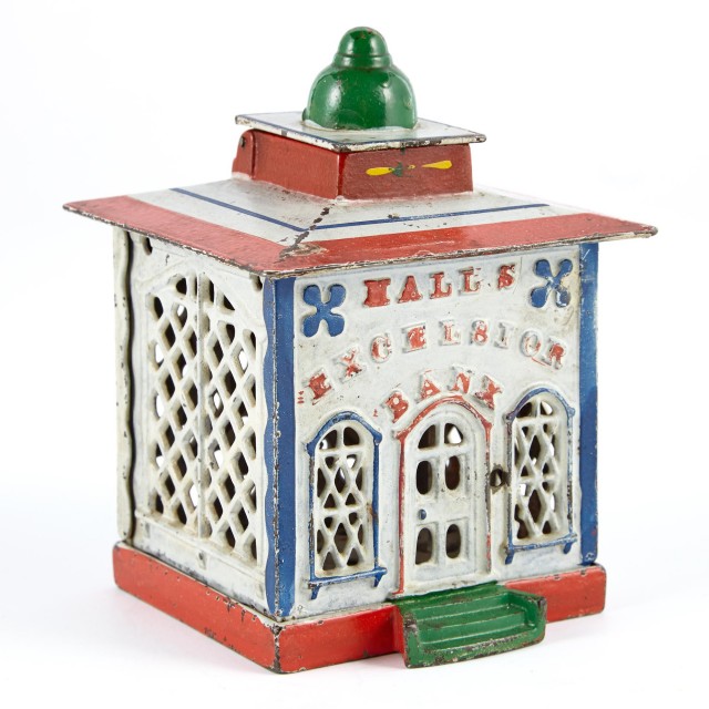 Hall's Excelsior Cast Iron Bank