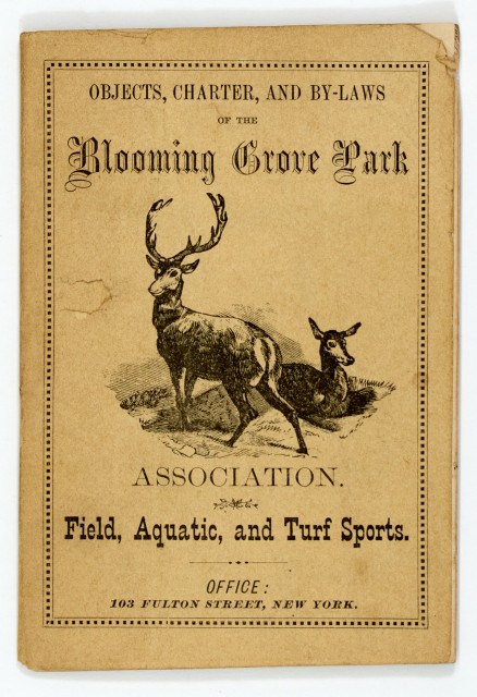 (BLOOMING GROVE ASSOCIATION)  Objects, Charter and By-Laws of the Blooming Grove Park Association. Field, Aquatic, and Turf Sports.