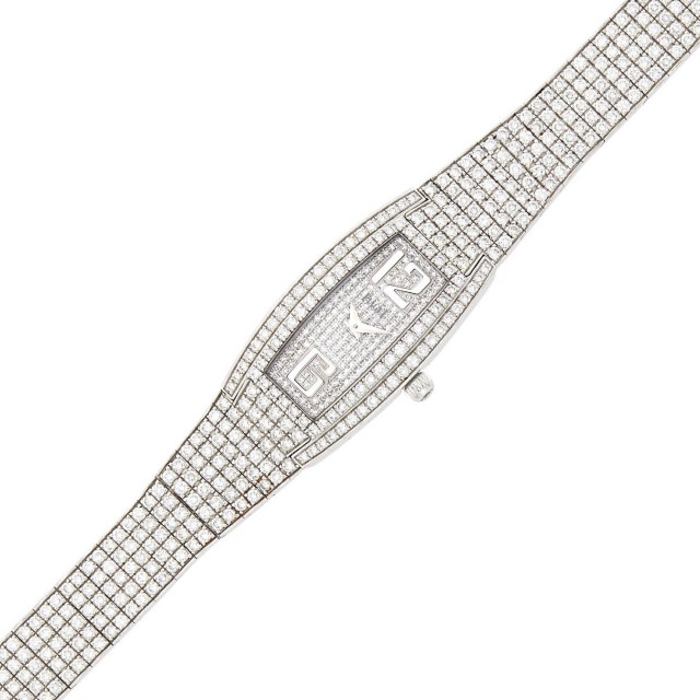 Piaget White Gold and Diamond 'Limelight' Wristwatch