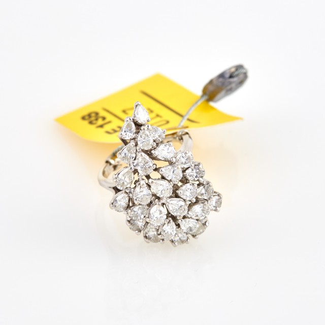 Diamond Ring, 27 diamonds about 3.50 cts., 14K 6 dwt.