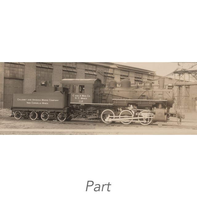 [RAILWAYS]  Group of approximately 40 large-format vintage gelatin silver prints of steam engines,