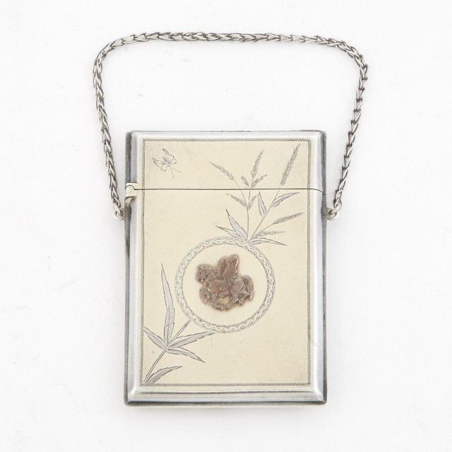 Gorham Silver Gilt and Mixed Metal Card Case