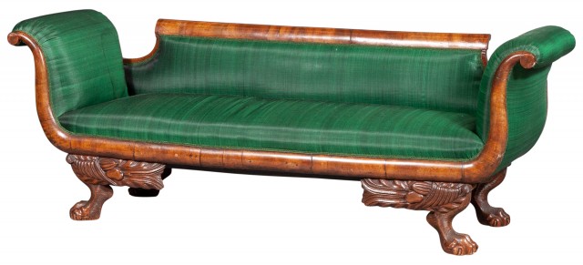Classical Carved Mahogany Sofa