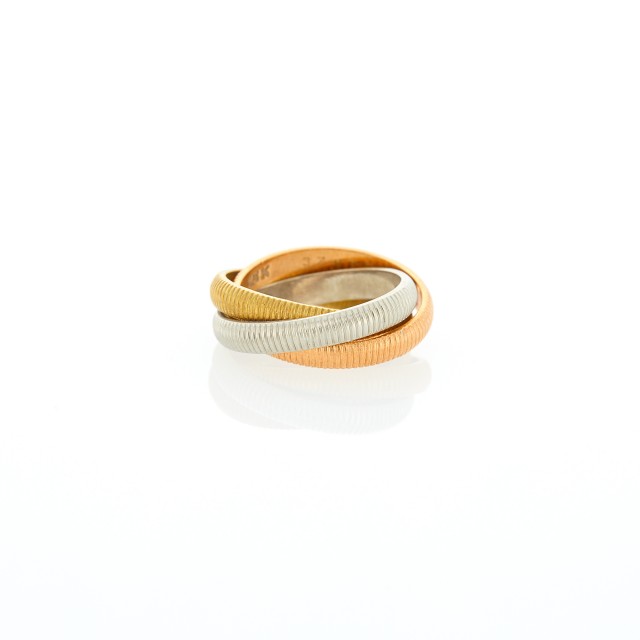 Cartier Tricolor Gold 'Trinity' Rolling Band Ring