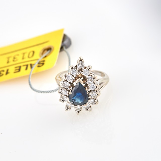 Diamond and Stone Ring, 14 diamonds about 1.00 ct., 14K 4 dwt. all