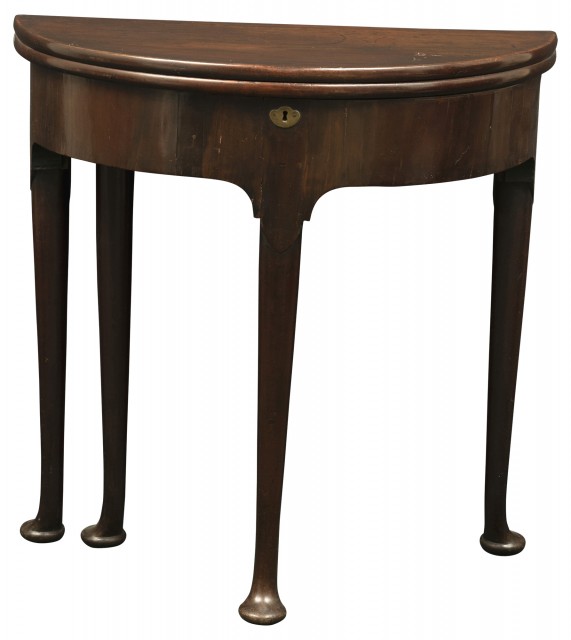 George II Mahogany Fold-Over Games Table