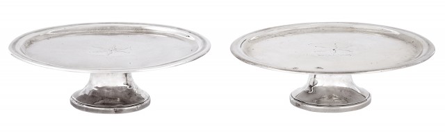 Pair of Irish Sterling Silver Waiters